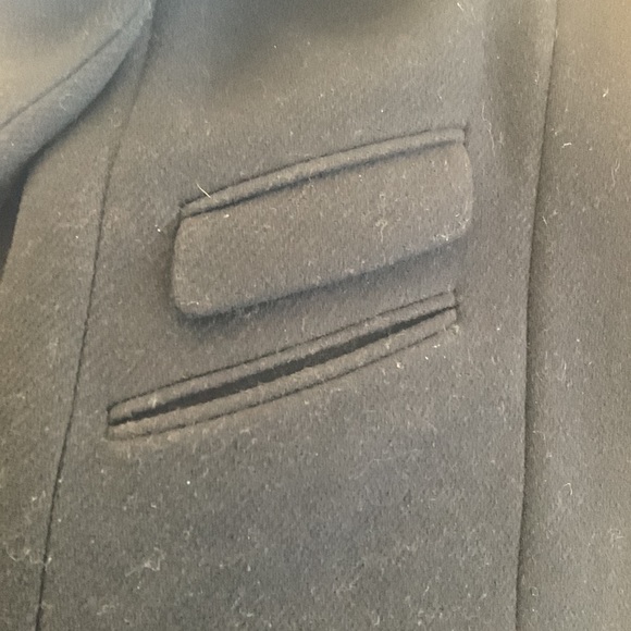 EUC jcrew 8/8P black Cocoon coat Italian stadium-cloth wool - Picture 5 of 15